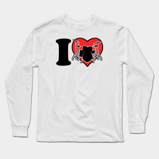 I Love Drums Long Sleeve T-Shirt